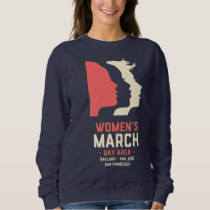 Women's March Bay Area - Women's Navy Sweatshirt