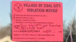 A violation notice from the Village of Coal City. (CBS)