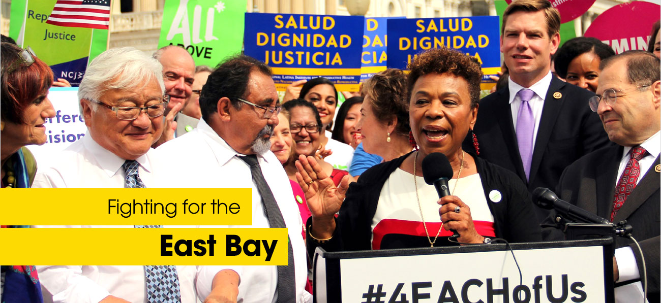 Home Page Banner Display Of Congresswoman Lee and Colleagues