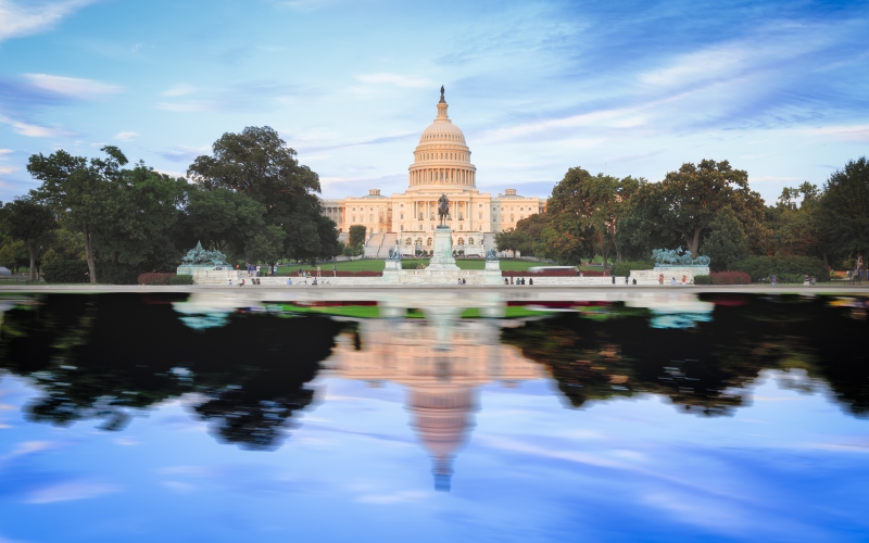 U.S. Capitol Building and Reflecting Pool