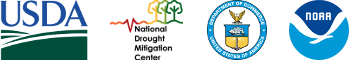 Logos for USDA, NDMC, DOC, and NOAA