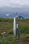 'This is the view from the seismic station satellite up-link looking towards the tsunami gauge in Sand Point, AK.'