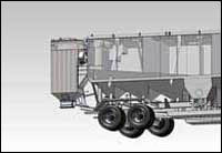 A conceptual example of a baghouse assembly on the back of a truck. Image credit: NOV Appco