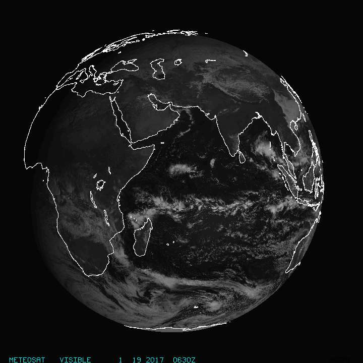 Current Full Disk METEOSAT-INDOEX Visible Image