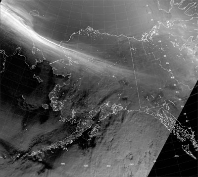 Suomi NPP Day Night Band image - Alaska, 3/29/2016 - click to enlarge