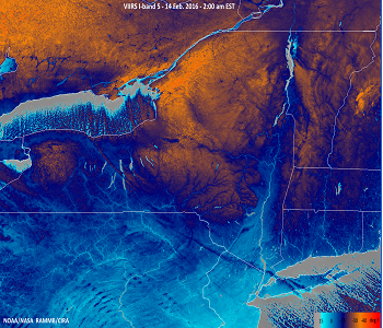 View of Cool Airmass, 14 February 2016