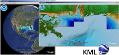 KML of Gulf of Mexico DEMs in Google Earth