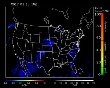 VGEO Composite PM2.5/Aerosol Optical Depth 
	       Data Fusion Animation