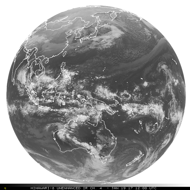 Current Full Disk Himawari 8 IR Channel 4 Image