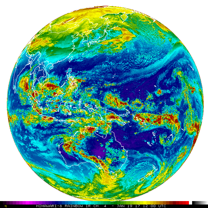 Current Full Disk Himawari 8 Infrared Image