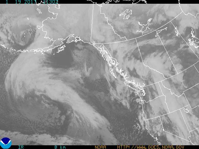 GOES West Alaska Infrared image