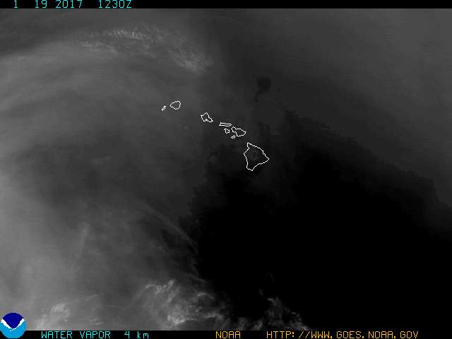 GOES West Hawaii Water Vapor image