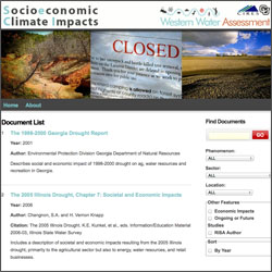 Socioeconomic Climate Impacts database