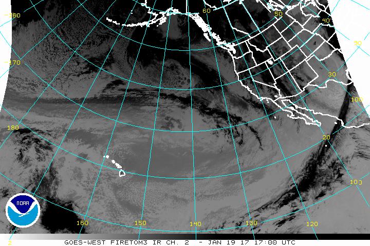 Fog satellite view of the eastern Pacific - western US