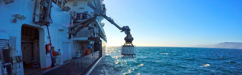 RV Sally Ride Kraken Arm Deploys CTD-Rosette