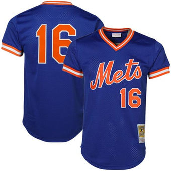 Men's Mitchell & Ness Dwight Gooden Royal New York Mets Cooperstown Mesh Batting Practice Jersey