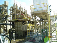 Water processing equipment at an industrial sand mine.
