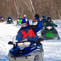 Snowmobilers on MN trails