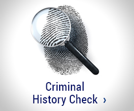 Criminal History Check - magnifying glass above fingerprint