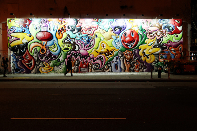 Kenny Scharf Houston Street Mural