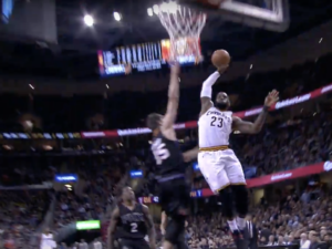 LeBron James Dunks on Dragan Bender