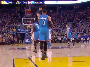 Russell Westbrook Takes A Stroll With The Ball