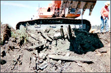  leanup equipment at Genentech site