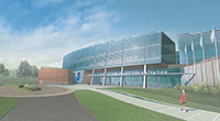 Main Entrance of the NOAA Center for Weather and Climate Prediction (Artist Rendering)