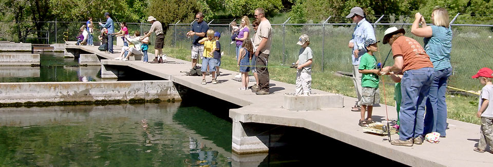 Group at Jones Hole Kids Fishing Day.  Credit: USFWS.