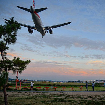 @trbaba - View from Gravelly Point - Plane Landing at Ronald Reagan National Airport