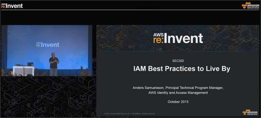 IAM Best Practices to Live By from re:Invent 2015
