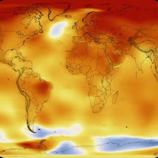 map showing rise in global temperature