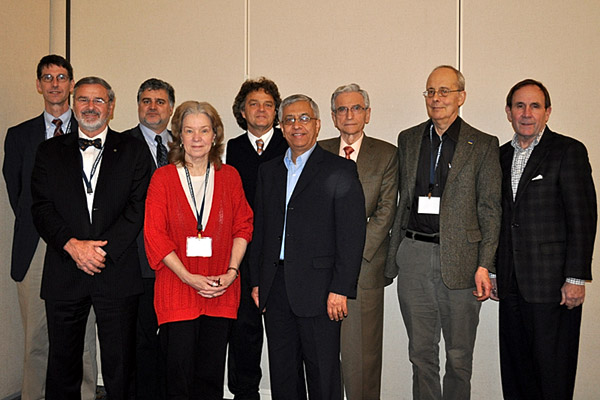 Jerry Fraser, John LeMarshall, Jerome Benveniste, Janet Campbell, Chris Justice, Ghassem Asrar, Franco Einaudi, Seelye Martin, and Berrien Moore (not pictured: Bob Winokur