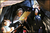 Future bat biologists check out cave life at the second annual Bat Week Celebration at Minnesota Valley National Wildlife Refuge. 