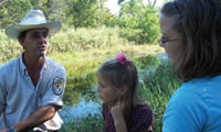 Photo of children participating in athe outdoor education program at Inks Dam National Fish Hatchery