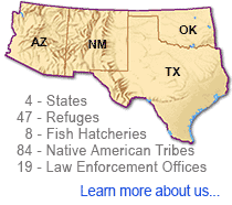 Southwest Region map