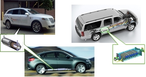 Photo of Lincoln MKT, BMW X6, and GM suburban with illustration of TEG installed in each vehicle.