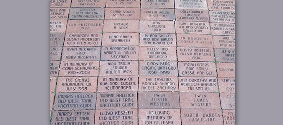 Hall of fame brick walk. Credit: USFWS.