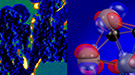 Energy filtered image of CoFe2C rods showing the carbon elemental map (left). Theoretical image of the CoFe2C structure showing the frontier molecular orbitals (right).