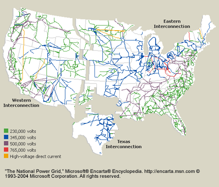 Image of National Power Grid, courtesy of MicrosoftÂ® EncartaÂ® Encyclopedia