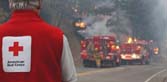 Red Cross disaster responder at wildfire response