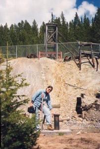 Diana in the field working on mine research