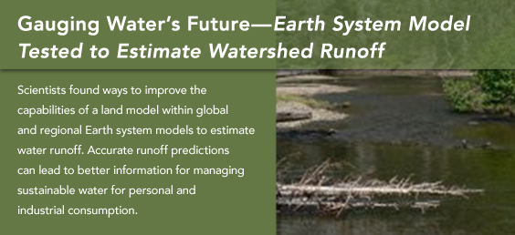 Gauging Water's Future—Earth System Model Tested to Estimate Watershed Runoff