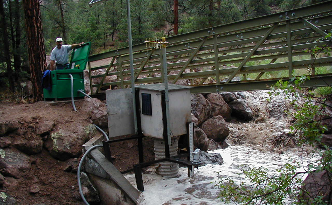 Monitoring stormwater in Los Alamos Canyon