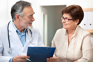 woman talking with her doctor