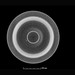 Neutron tomography horizontal "slice" of a tungsten and polyethylene test object containing tungsten carbide BBs.