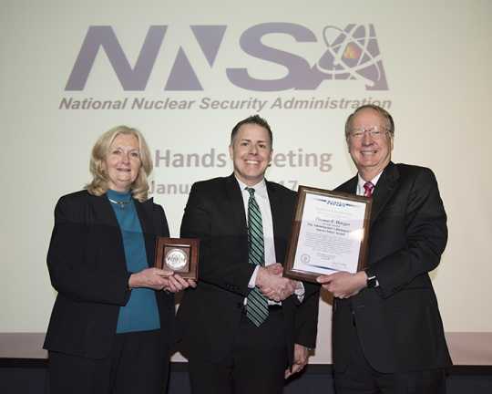 Thom Metzger received the Administrator’s Distinguished Service Silver Award for his outstanding contributions as NNSA’s Director of Public Affairs.