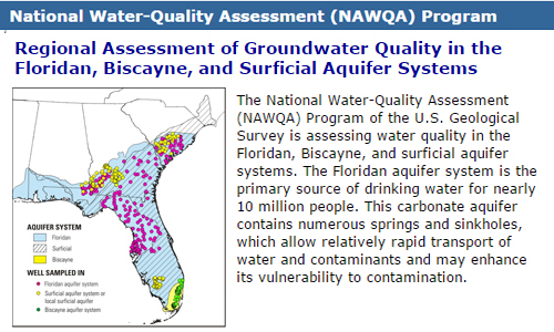 
Regional Assessment of Groundwater Quality in the Floridan, Biscayne, and Surficial Aquifer Systems