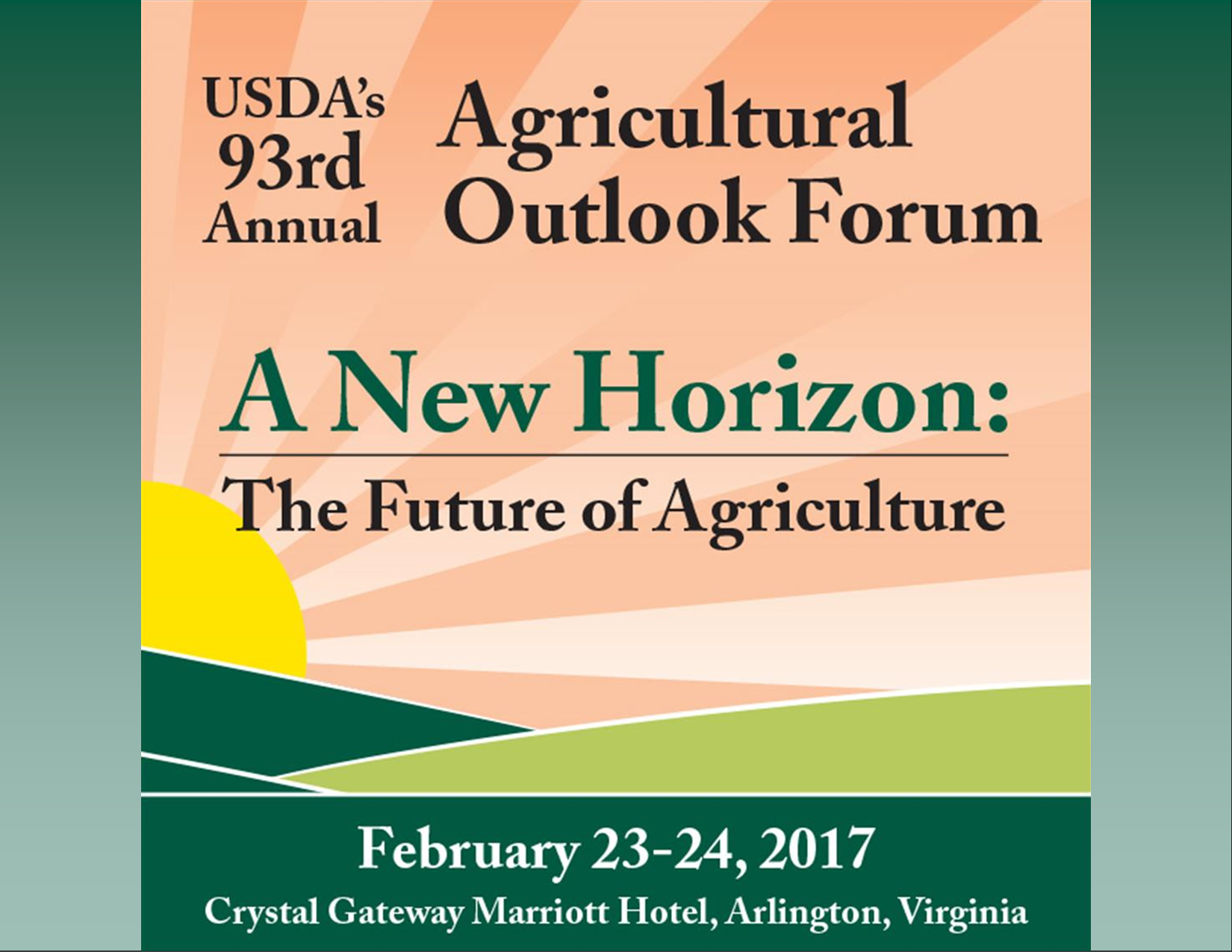 2017 Agricultural Outlook Forum Banner