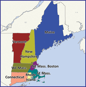 New England (ISO-NE) Electric Regions